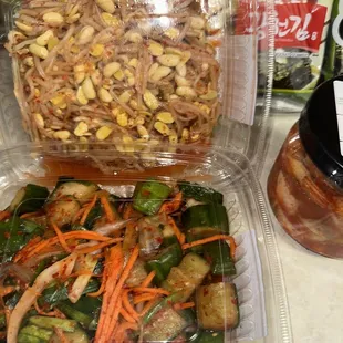 two containers of food