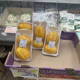 a display of fresh fruits and vegetables