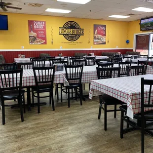 Spacious dining area