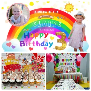 The simple theme of the birthday party can also be very happy !
Claire is turning 3 !!! Happy birthday !!!