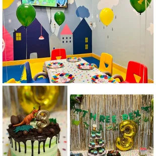 【Dinosaurs themed birthday party at Jungle Castle】
Luke is turning 3 !