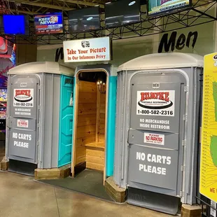 Restrooms disguised as portapotties