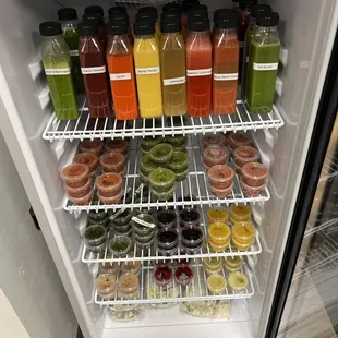 a variety of juices