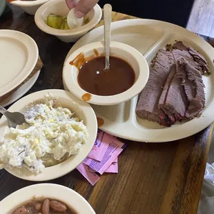 a table full of food
