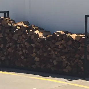 a pile of firewood