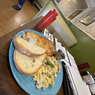 a plate of food on a table