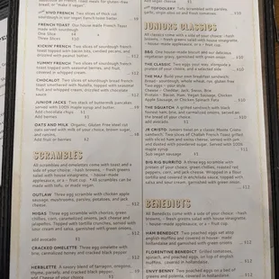 Menu as of Dec 2021. They also have a specials board...which I forgot to take a photo of.