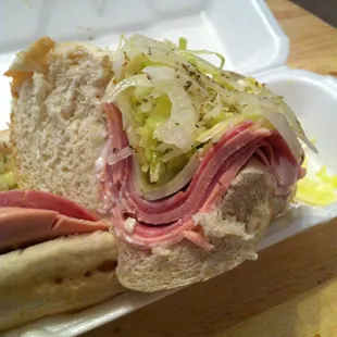 a cut in half sandwich