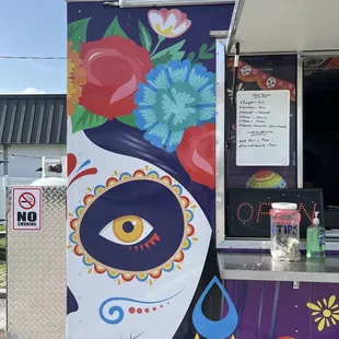 a colorful food truck