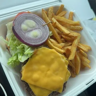 Cheeseburger and Fries