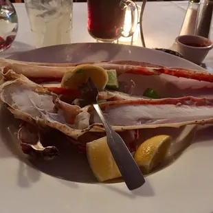 Alaskan king crab legs: $65