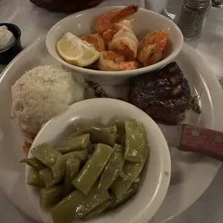 Filet with Shrimp Scampi