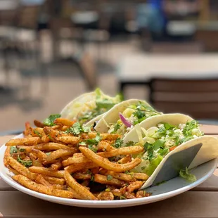 Mahi Mahi Tacos are perfect for dining on the Patio, Carryout, or Delivery!