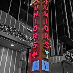 Outside of the restaurant.