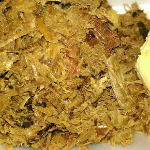 The brisket is shredded.