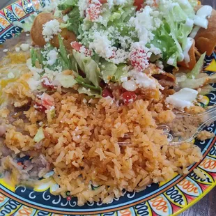 Chicken taquito plate