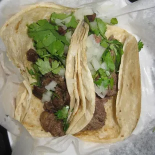 asada and lengua tacos