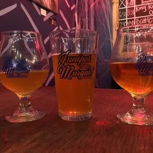 Drinks!! Sorry not sorry ginger/lemongrass, Duke of Swirl cream ale and Sorry not Sorry Grapefruit