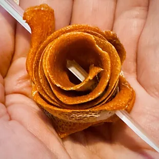 Dried orange Peel rose from my cocktail the next morning.