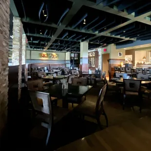 Tables and chairs in dining area