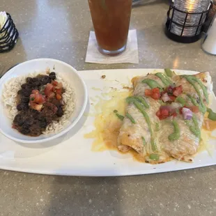 Shrimp and crab enchiladas