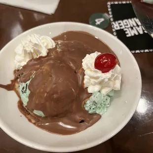 Ice cream with hard shell