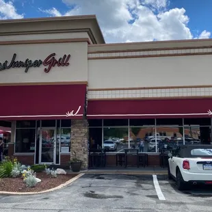 the front of the restaurant