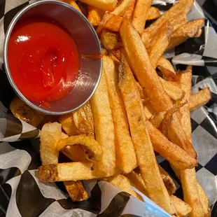fries and ketchup
