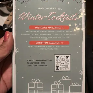 Winter cocktails