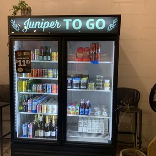 Specialty sodas, Drinks, beer/wine and snacks to go