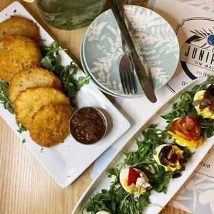 Fried Green Tomatoes Flight of Deviled Eggs