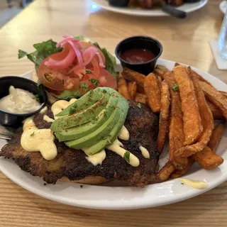 Blackened Tilapia Sandwich