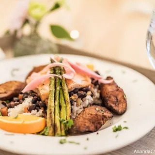 Coconut Rice with Citrus Black Beans