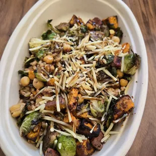 Sweet potato farro bowl