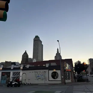 outside