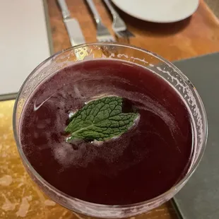 Blueberry vodka drink