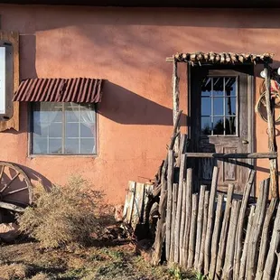 The rustic exterior...