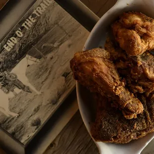 a plate of fried chicken