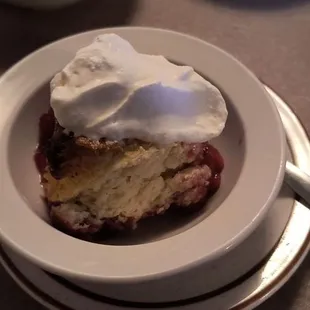 Cherry cobbler was the perfect ending