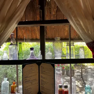 Window inside where we ate.