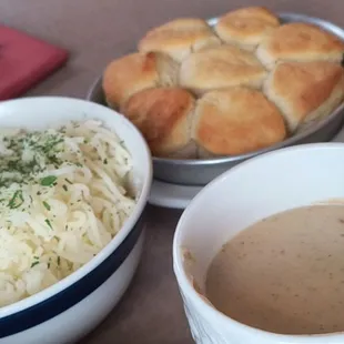 Gravy, riced potatoes (look it up) and gravy...need I say more?