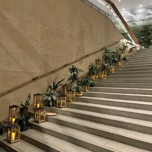 Luv luv the dramatic stairway with candles down towards Juniper