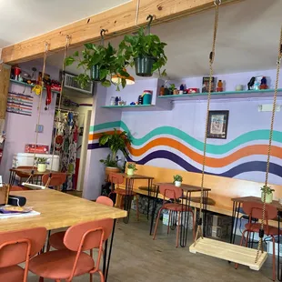 swing and cafe seating