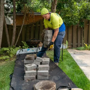 Concrete block &amp; yard debris removal