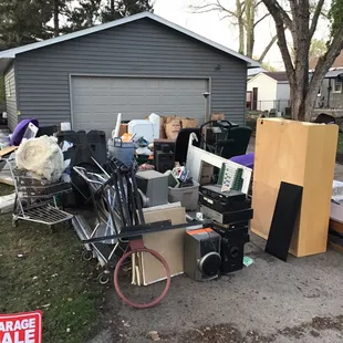 Junk hauled away from driveway
