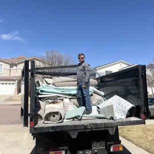 Some carpet removal for a repeat customer in Colorado Springs today