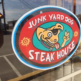 The logo on the door