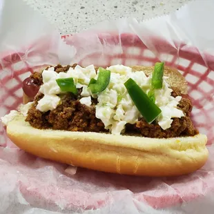 Hillbilly Dog with jalapeños added