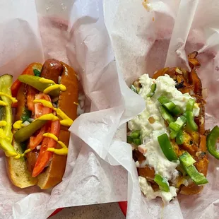 Chicago dog / fries / junkyard dog