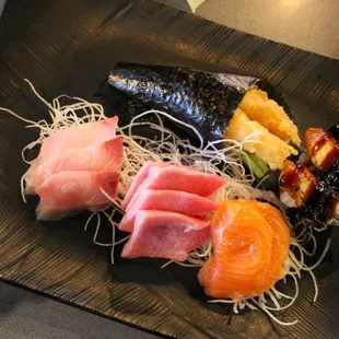 sushi and sashimi, sashimi, sushi, food